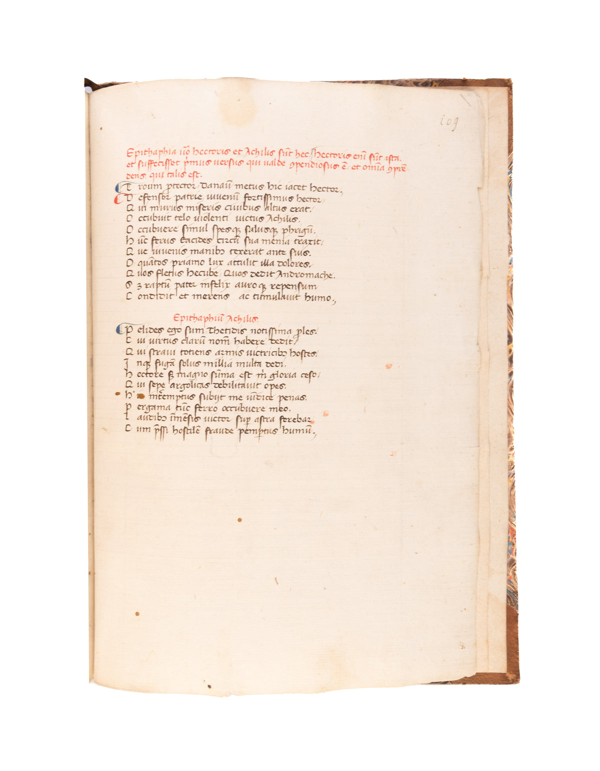 Historia destructionis Troiae / Historia Trojana, in Latin, decorated manuscript on paper  
[Italy (probably the Veneto, perhaps Padua); late 14th or early 15th century]