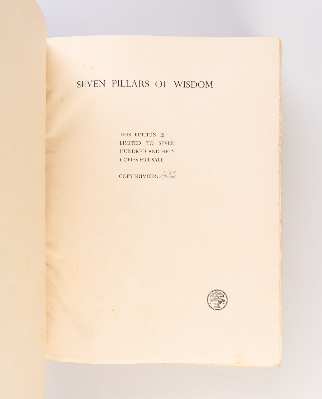 Seven Pillars of Wisdom. A Triumph.