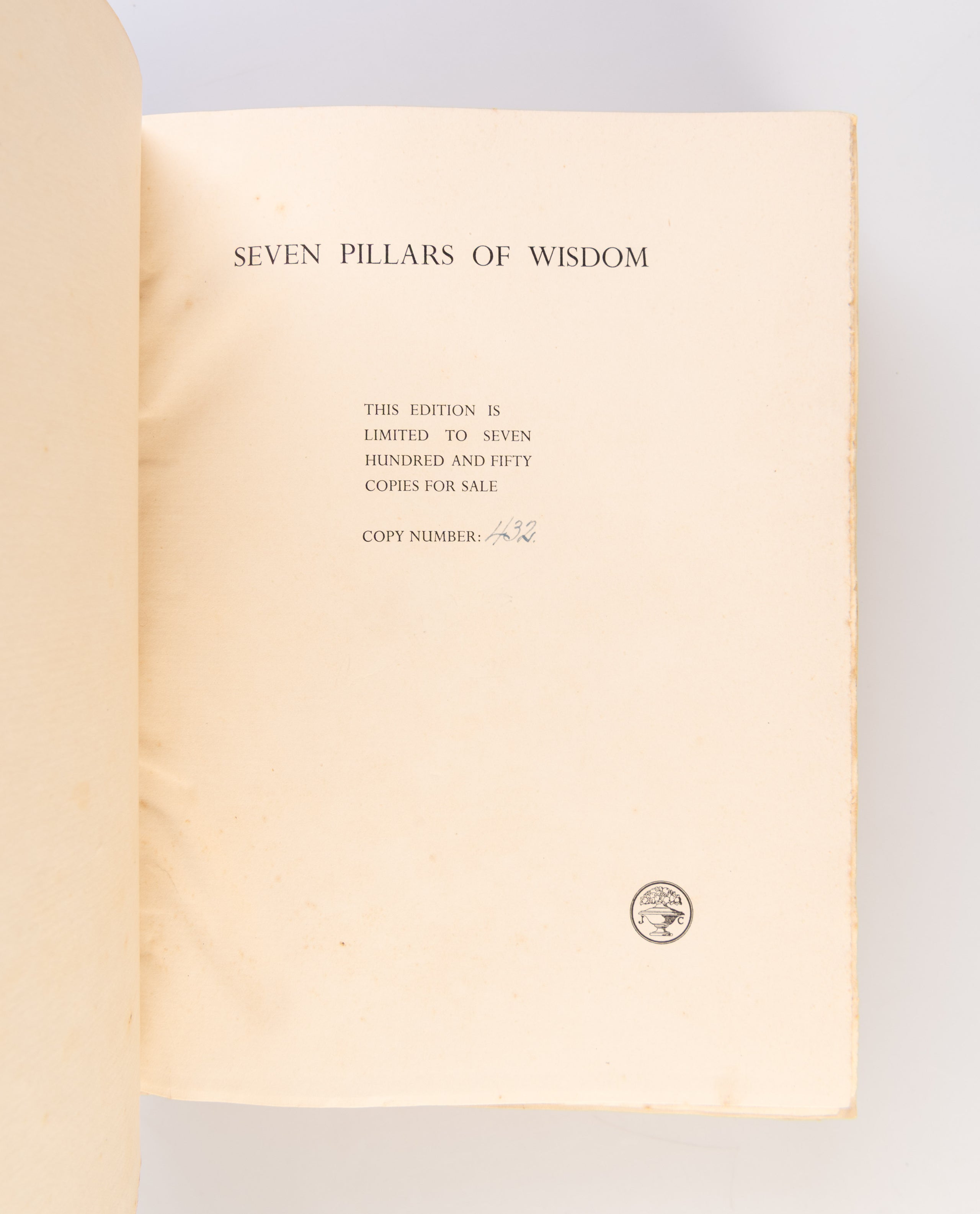 Seven Pillars of Wisdom. A Triumph.
