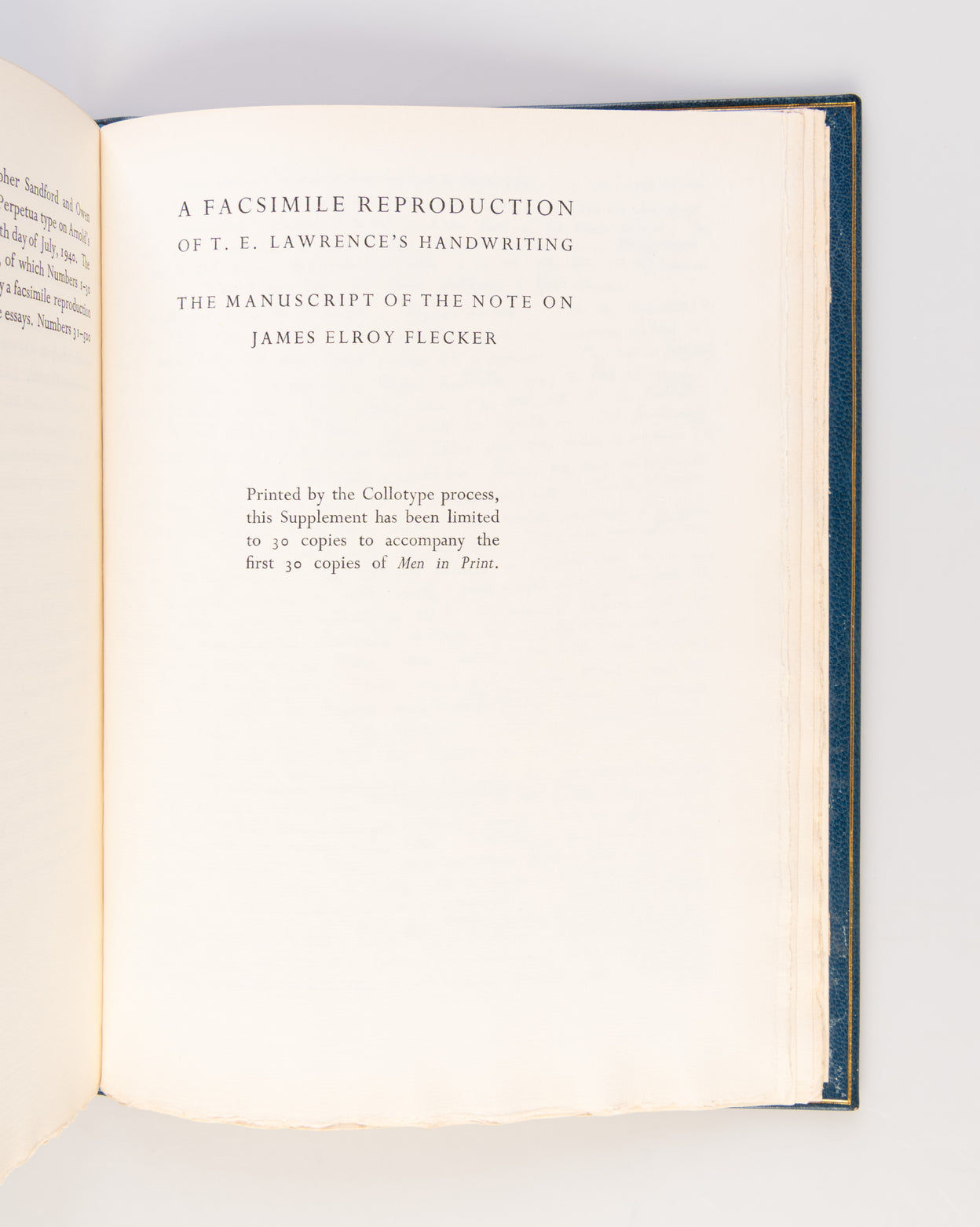 Men in Print. Essays in Literary Criticism. Introduction by A.W. Lawrence.
