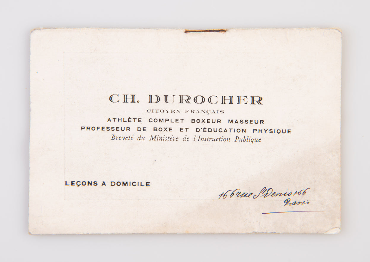 [Promotional Booklet for a Black Athlete and Boxing Teacher in France.]