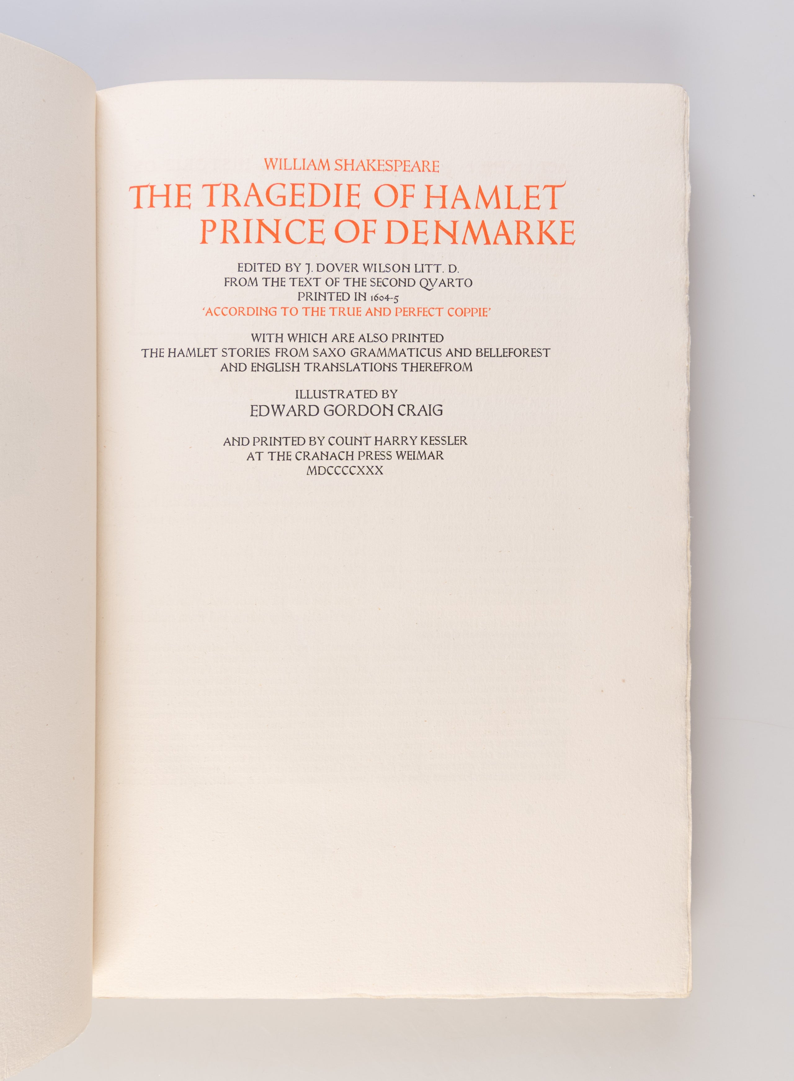 The Tragedie of Hamlet Prince of Denmarke
