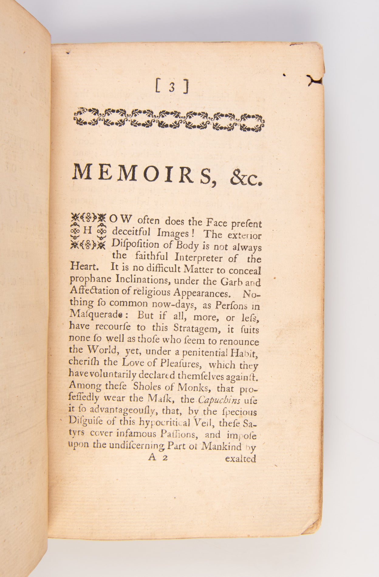 Memoirs of the Voluptuous Conduct of the Capuchins in Regard to the Fair Sex: