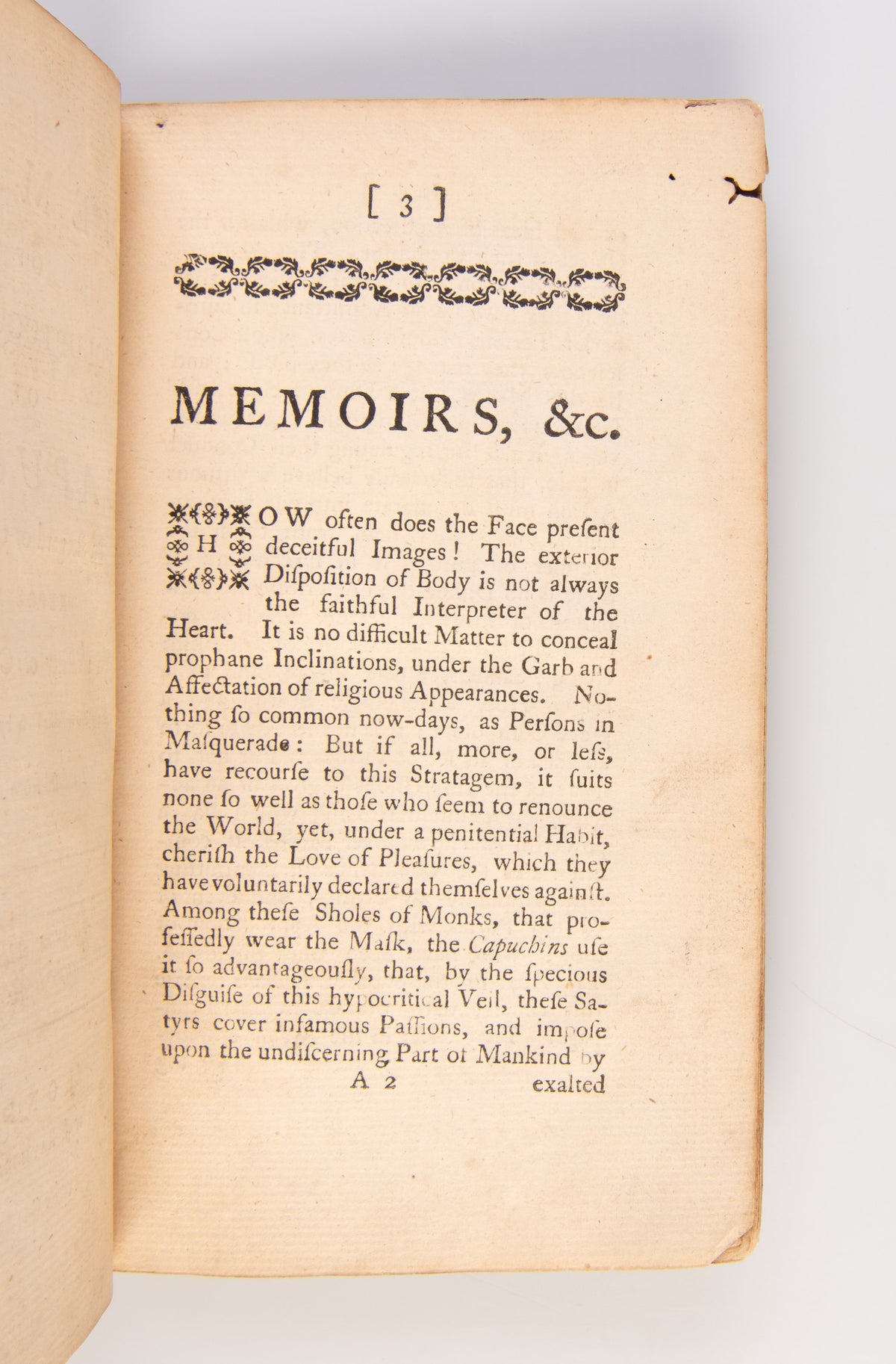 Memoirs of the Voluptuous Conduct of the Capuchins in Regard to the Fair Sex: