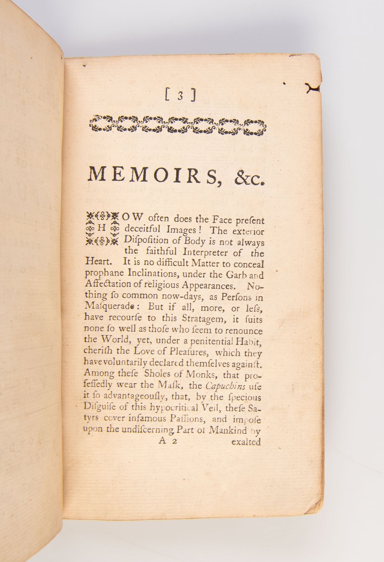Memoirs of the Voluptuous Conduct of the Capuchins in Regard to the Fair Sex: