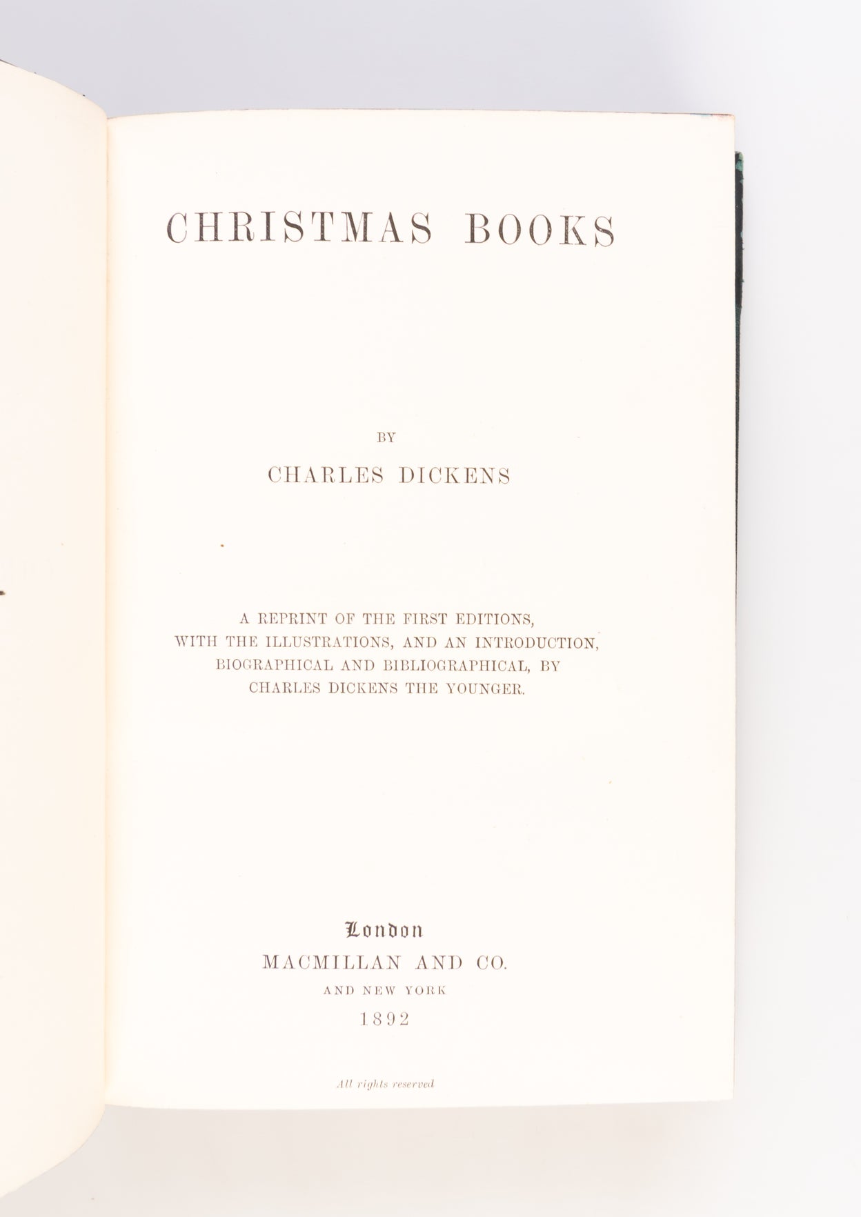 Christmas Books.