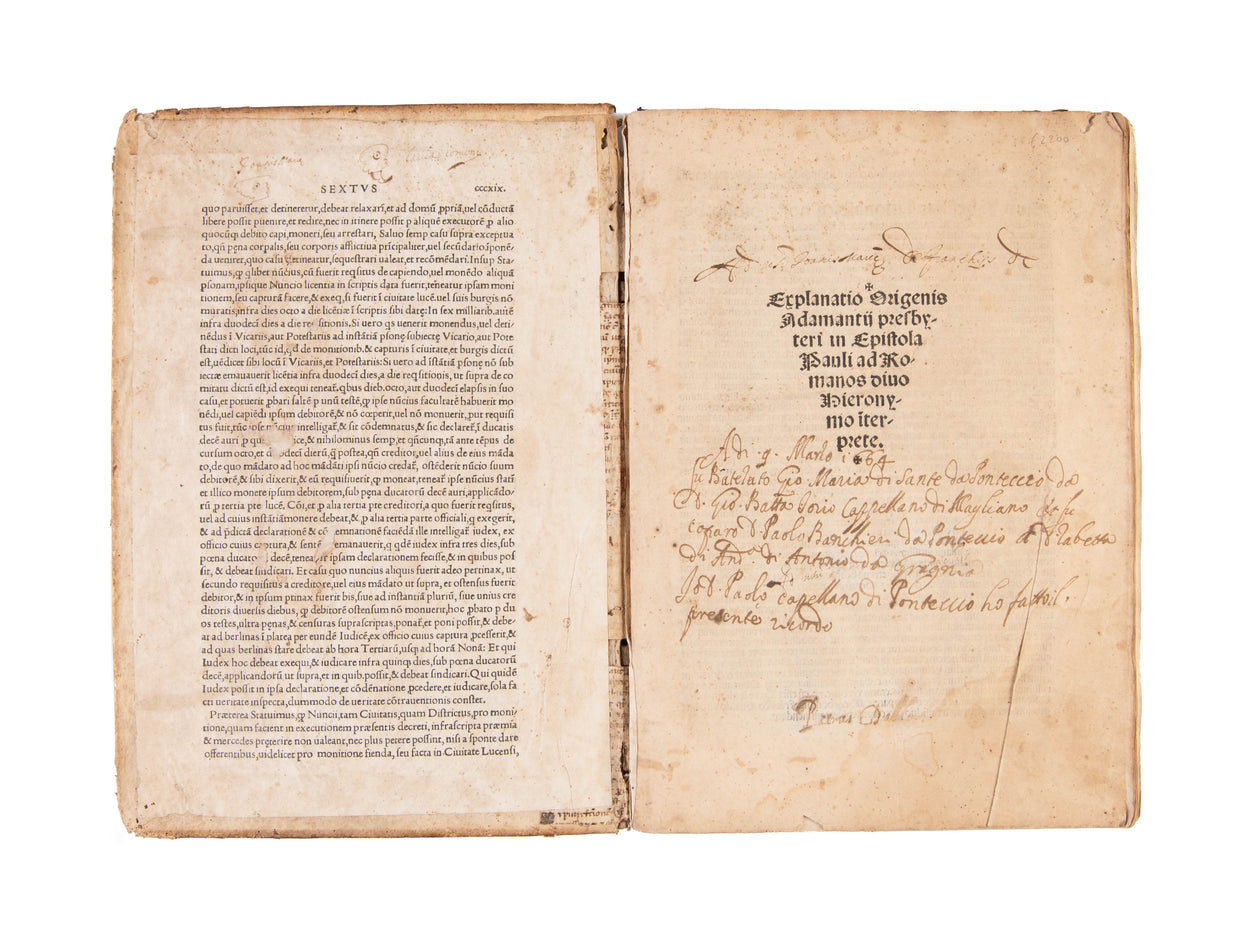 Explanatio Origenis Adamantii presbyteri in epistola Pauli ad romanos divo ieronimo interprete