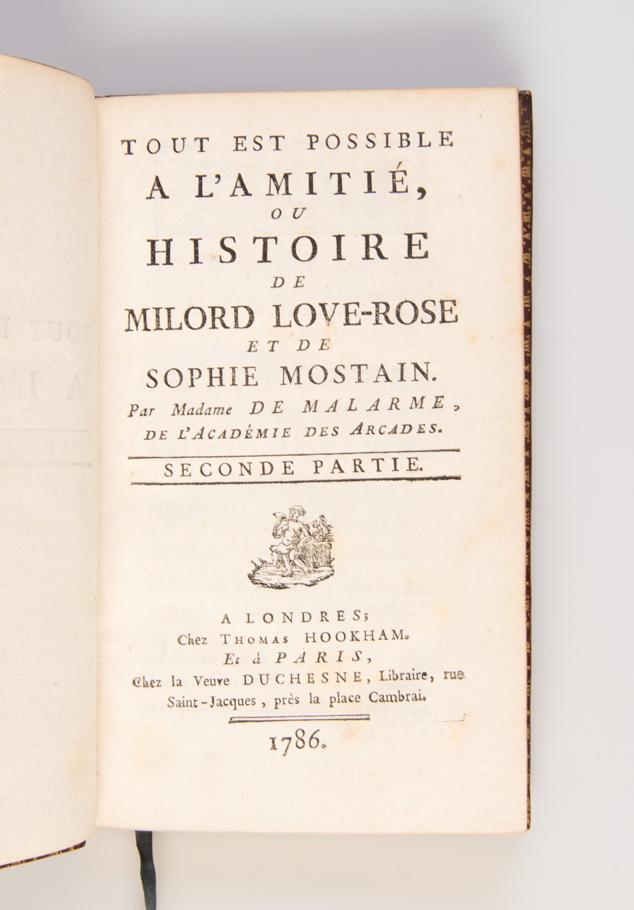 Tout Est Possible a L'Amitié ou Histoire de Milord Love-Rose et de Sophie Mostain.