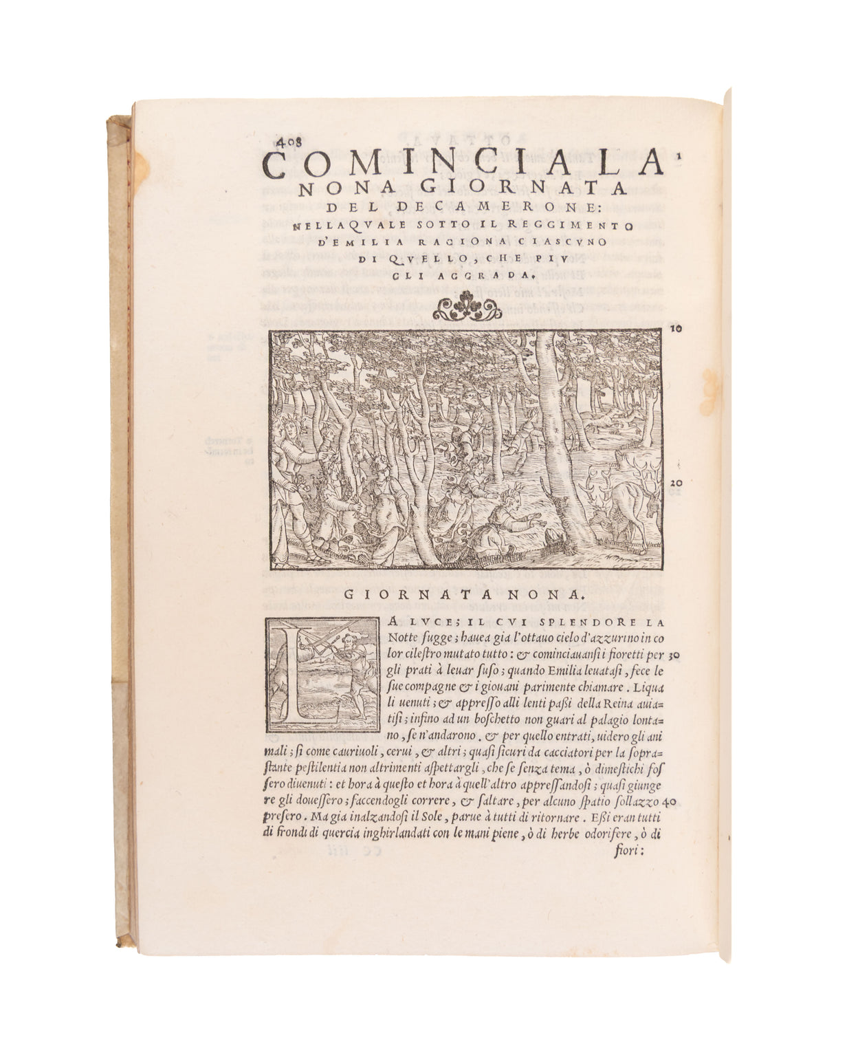 Il Decamerone di M. Giovanni Boccaccio di nuovo emendato secondo gli antichi esemplari, per giudicio et diligenza di piu autori. (with:) SANSOVINO (Francesco). Dichiaratione di tutti i vocaboli.