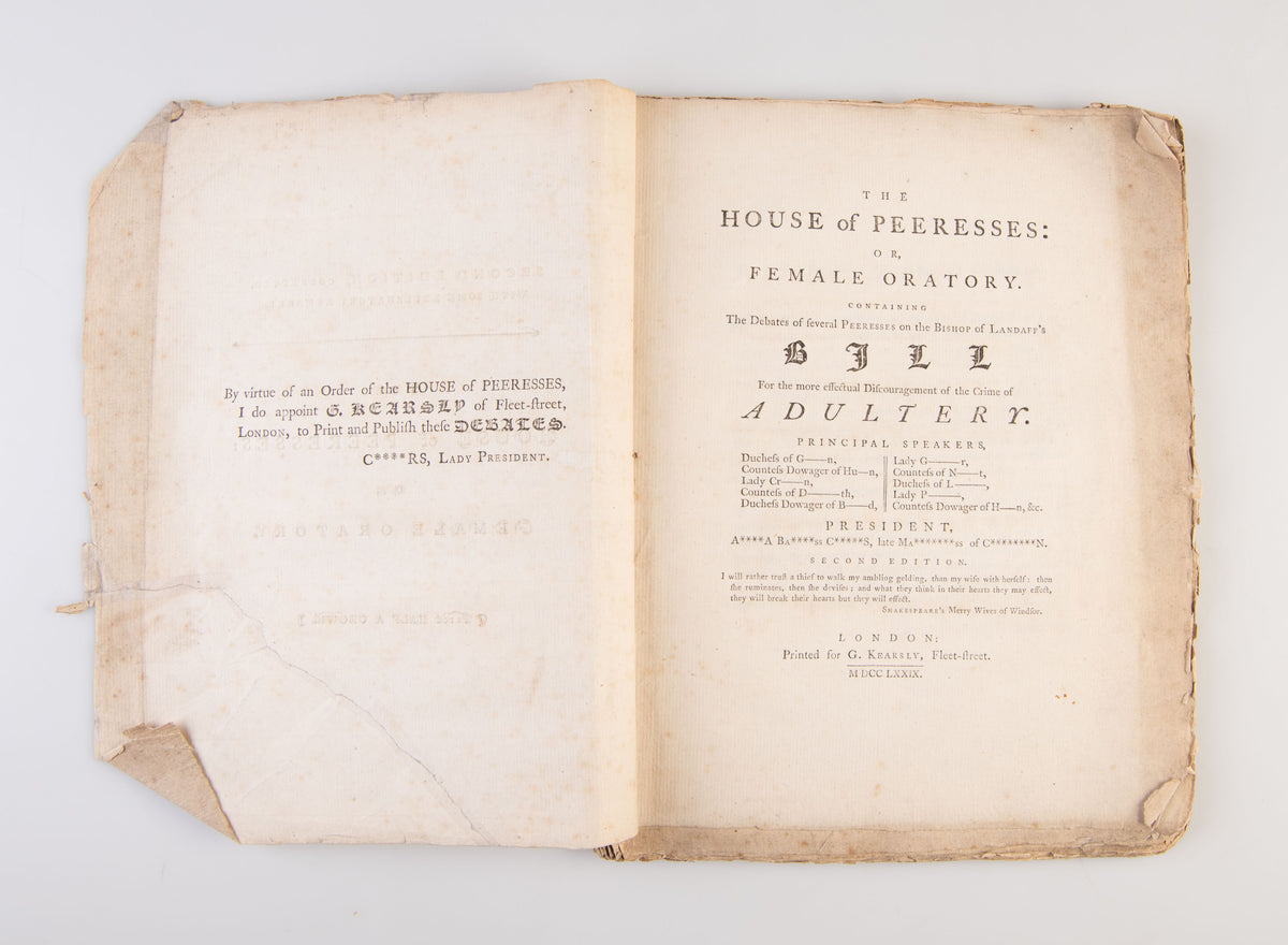 The House of Peeresses: or, Female Oratory.