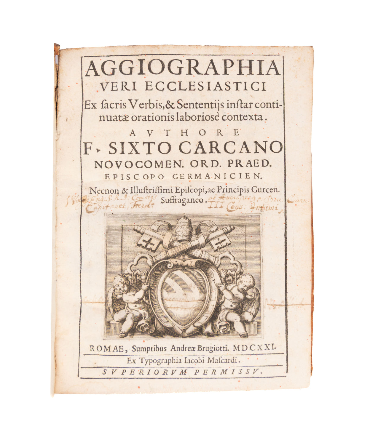 Aggiographia veri ecclesiastici ex sacris Verbis, & Sententiis instar continuatae orationis laboriose contexta.