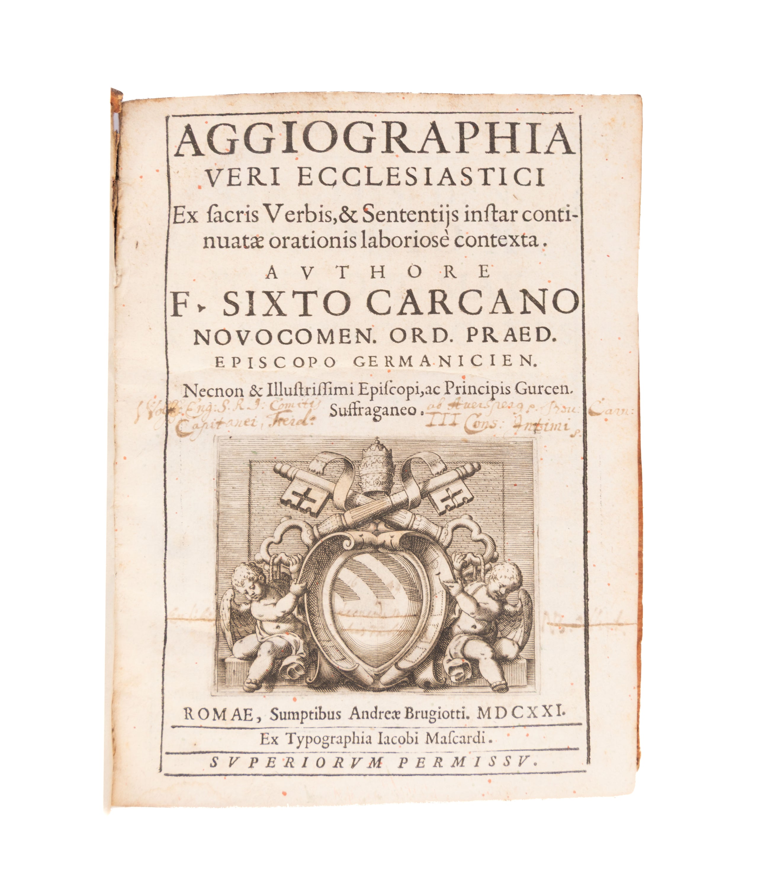 Aggiographia veri ecclesiastici ex sacris Verbis, & Sententiis instar continuatae orationis laboriose contexta.