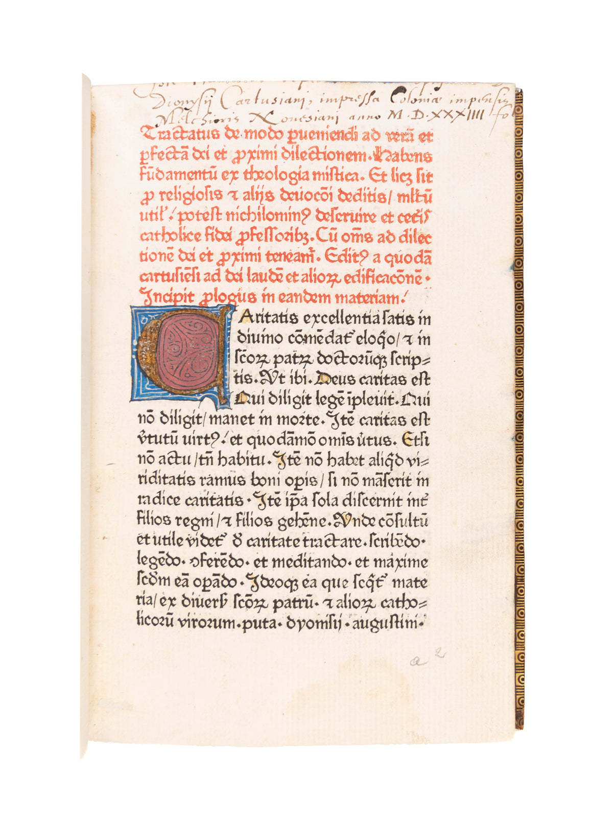 Tractatus de modo perveniendi ad veram et perfectam Dei et proximi dilectionem.