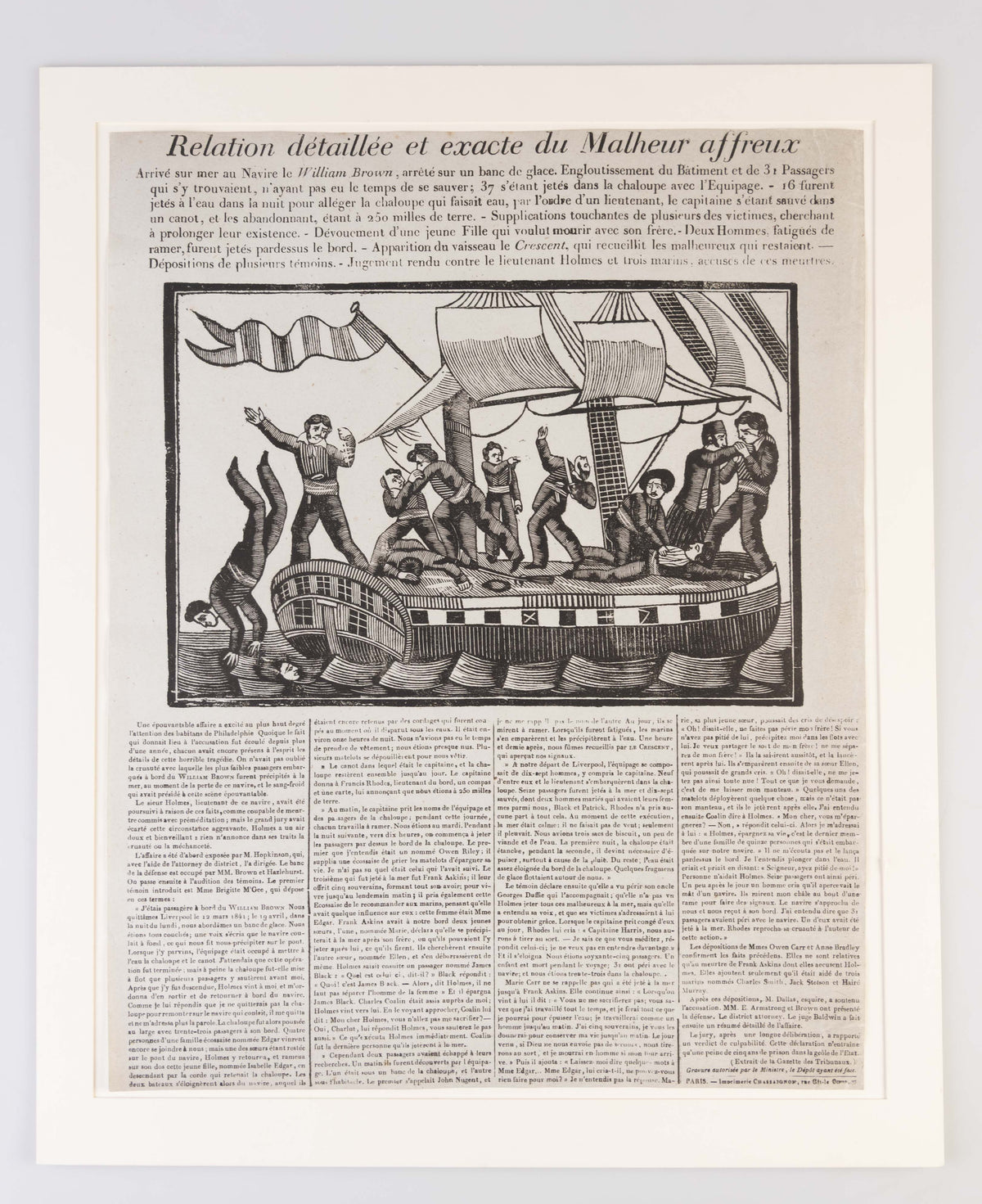 Relation détaillée et exacte du Malheur affreux ...