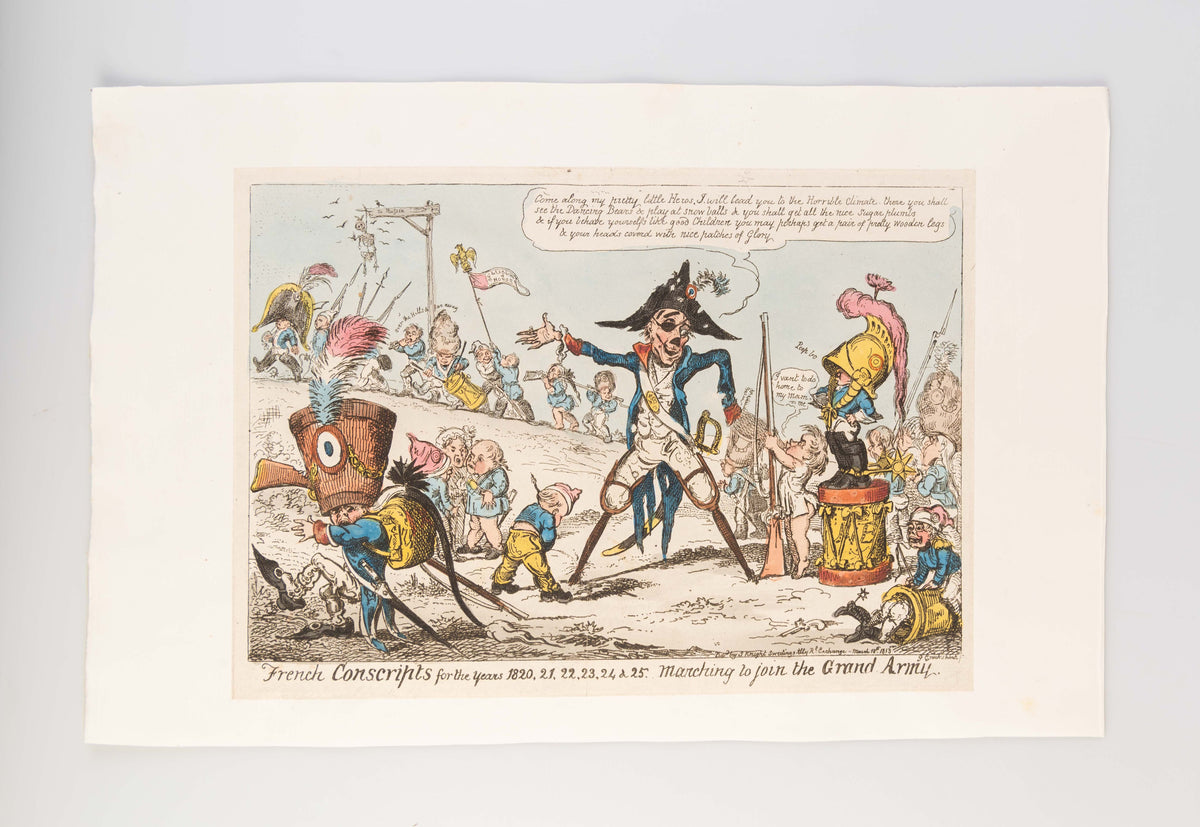 French Conscripts for the years 1820, 21, 22, 23, 24 & 25. Marching to join the Grand Army.