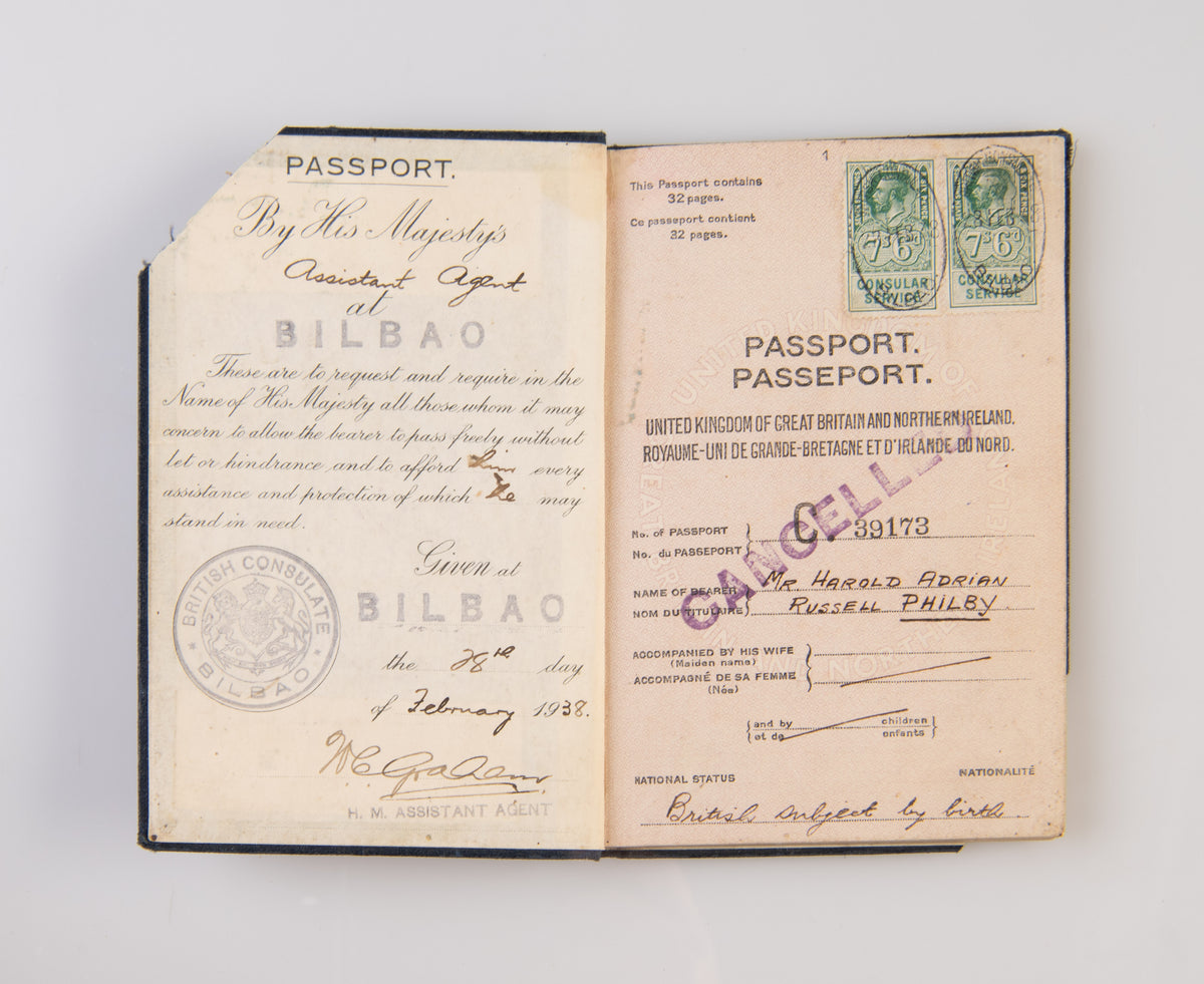 [British Passport for the Spanish Civil War, valid 28 February, 1938 – 28 February, 1943.]