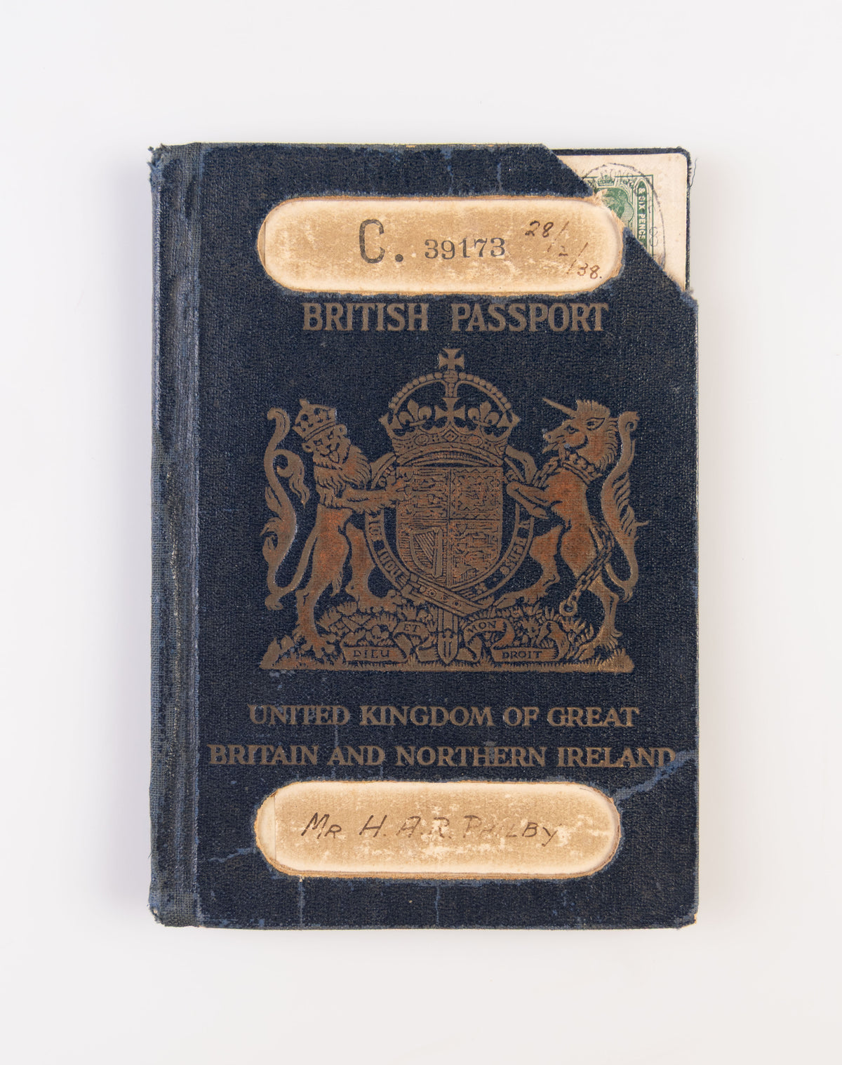 [British Passport for the Spanish Civil War, valid 28 February, 1938 – 28 February, 1943.]