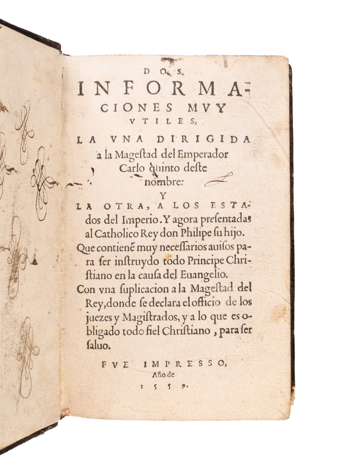 Dos informaciones muy utiles, la una dirigida a la Magestad del Emperor Carlo quinto deste nombre: y la otra, los estados del Imperio. N.p., n.d. [Geneva: Jean Crespin, 1559].