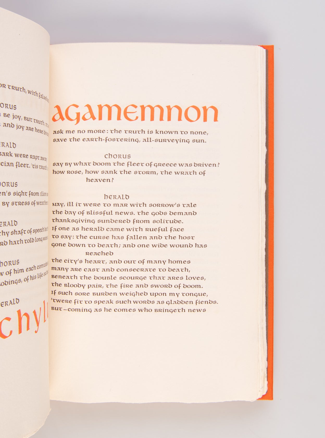 The Oresteian Trilogy, [including volume 1] Agamemnon [and volume 2] The Libation Bearers and the Furies (the Choephori & the Eumenides).