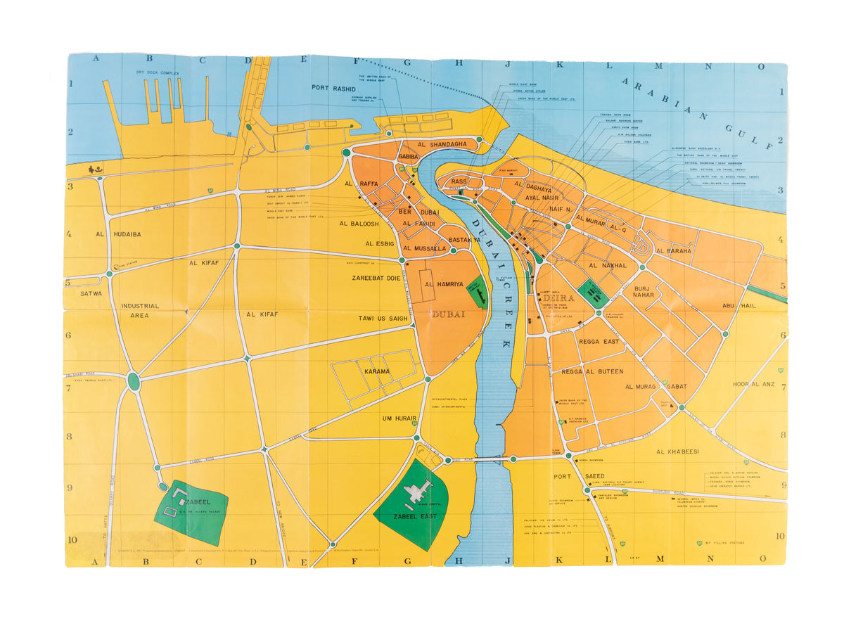 United Arab Emirates. Dubai Tourist/Trade Map.