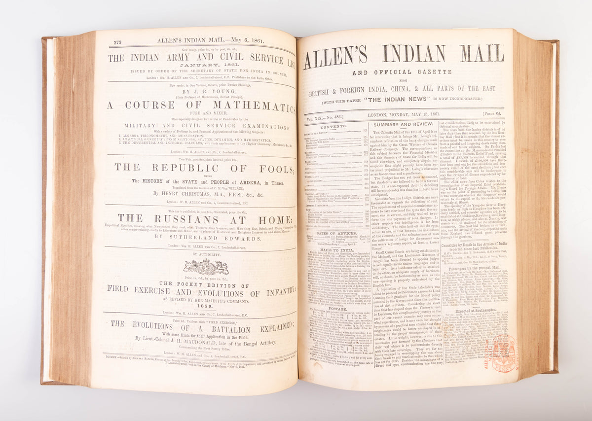 Allen's Indian Mail and Official Gazette from British & Foreign India, China, & All Parts of the East.