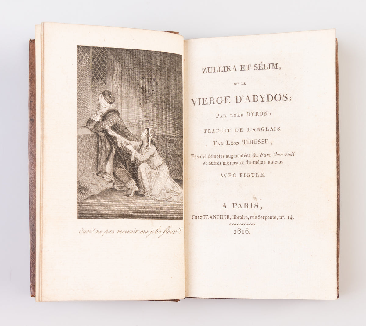 Zuleika et Sélim, ou la Vierge D'Abydos; par Lord Byron: