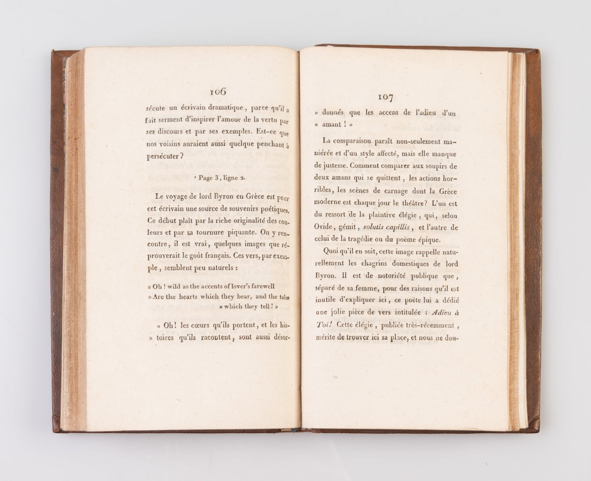 Zuleika et Sélim, ou la Vierge D'Abydos; par Lord Byron: