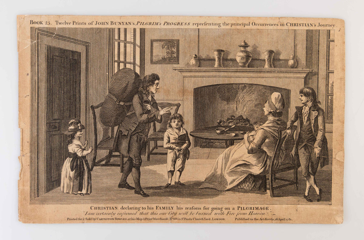 Twelve Prints of John Bunyan's Pilgrim's Progress representing the principal Occurrences in Christian's Journey.