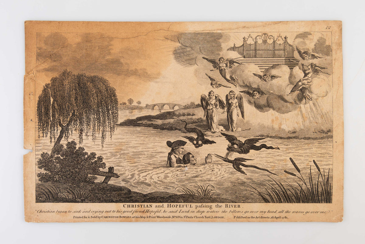 Twelve Prints of John Bunyan's Pilgrim's Progress representing the principal Occurrences in Christian's Journey.