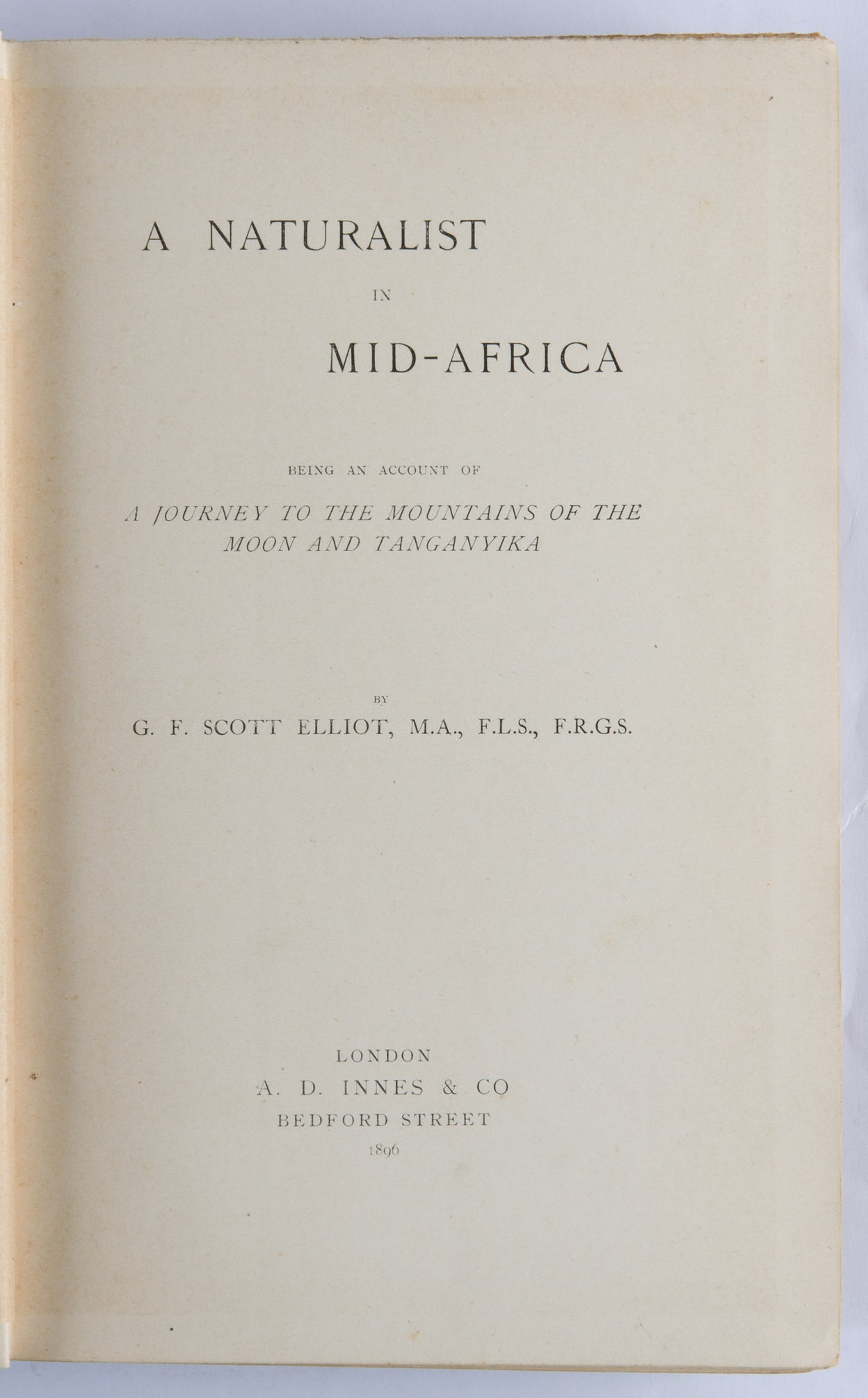 A Naturalist in Mid-Africa