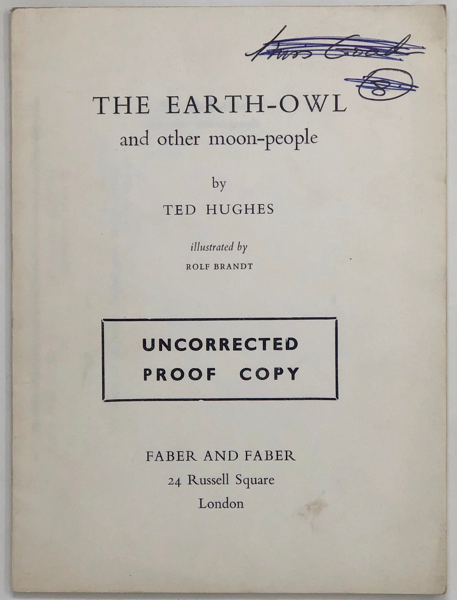 Earth-Owl and Other Moon People. Illustrations by R. A. Brandt.