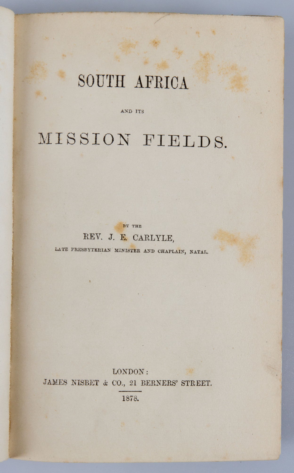 South African and its Mission Fields.