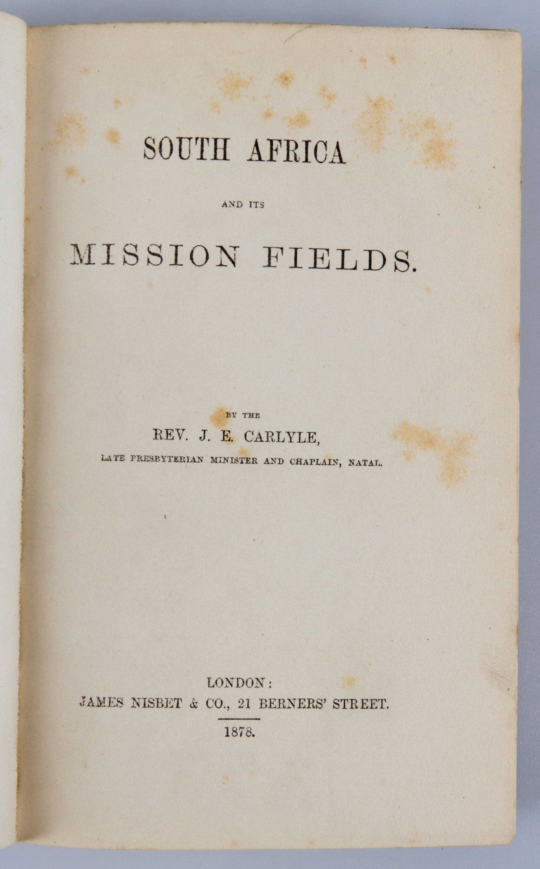 South African and its Mission Fields.