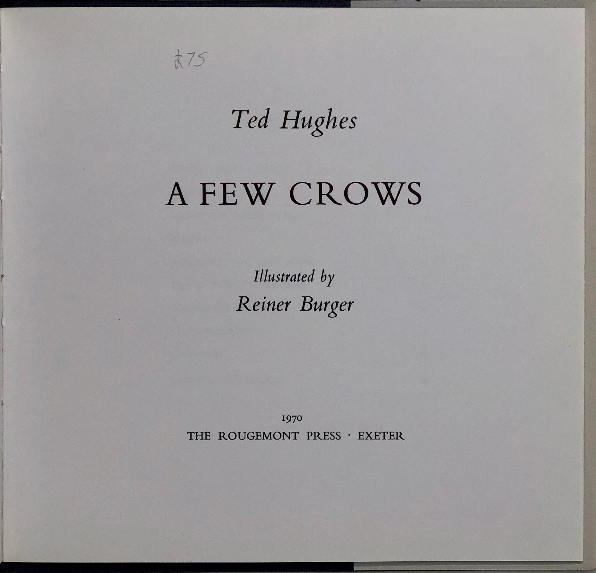 A Few Crows. Illustrated by Reiner Burger.