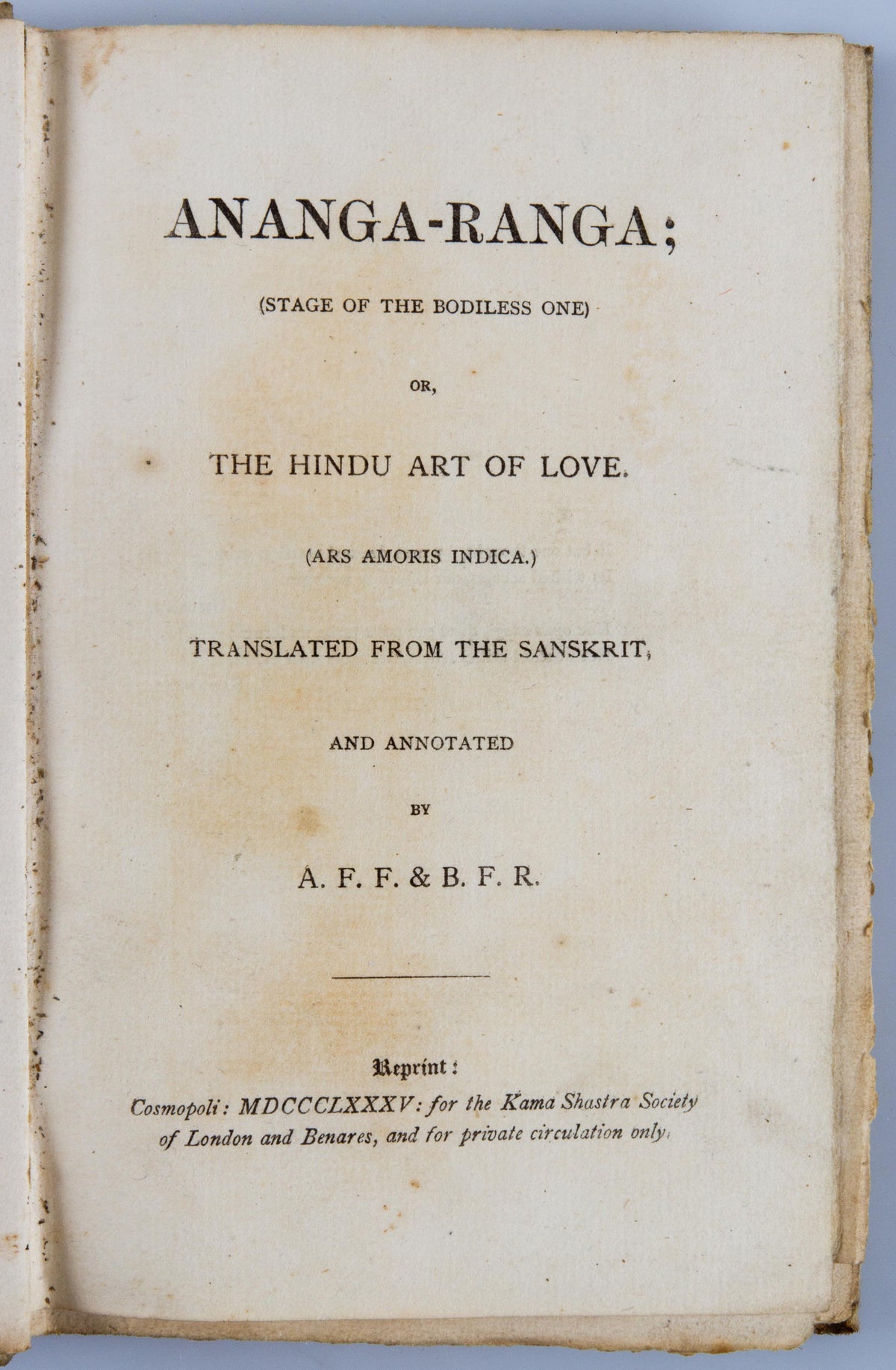 Ananga Ranga Ananga-Ranga; — Maggs Bros.
