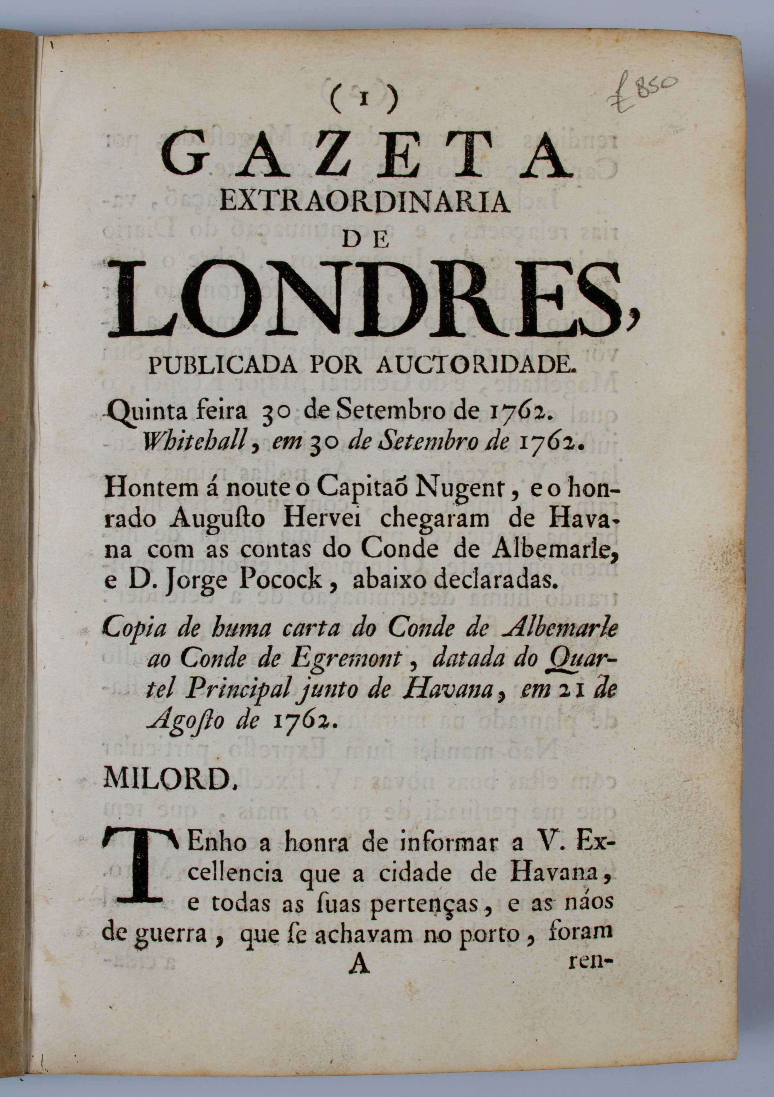 Gazeta Extraordinaria de Londres,