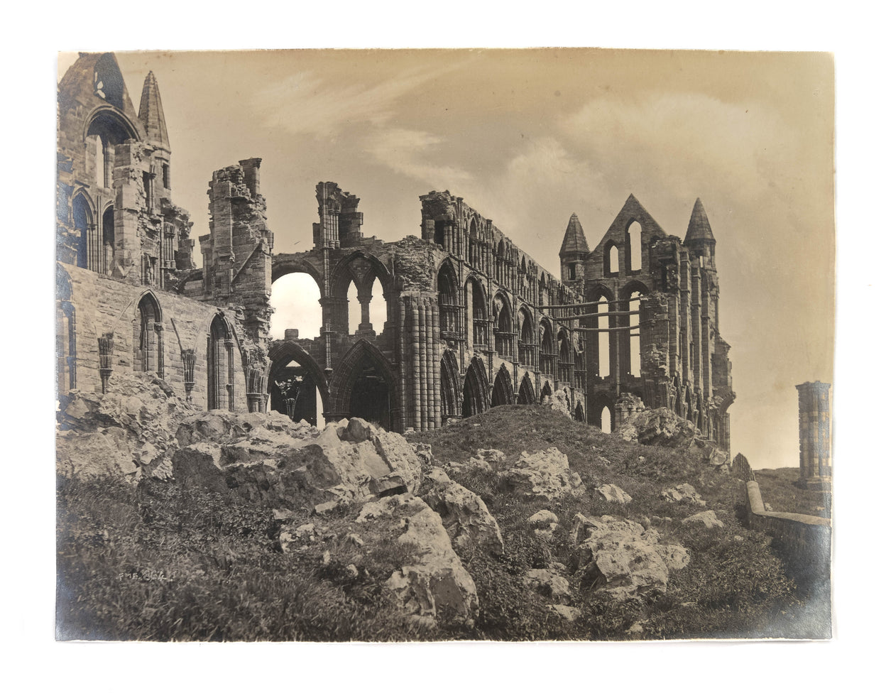 Dock End, Whitby [with] St. Hilda's Abbey, Whitby.
