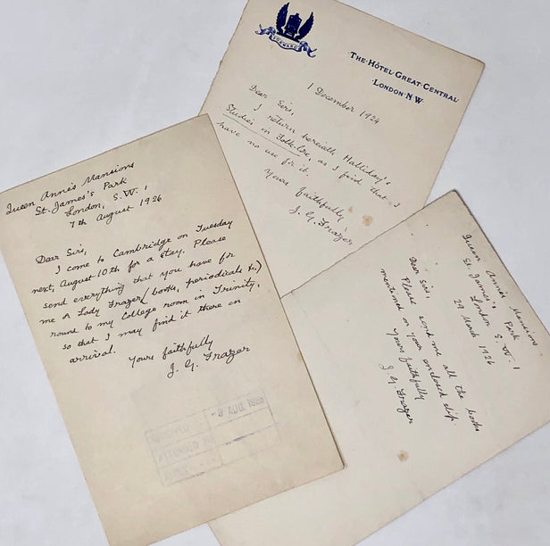 Three brief Autograph Letters, signed.