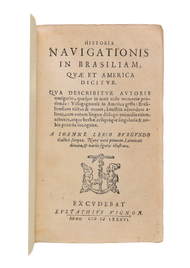 Historia navigationis in Brasiliam, qae et America Dicitur...