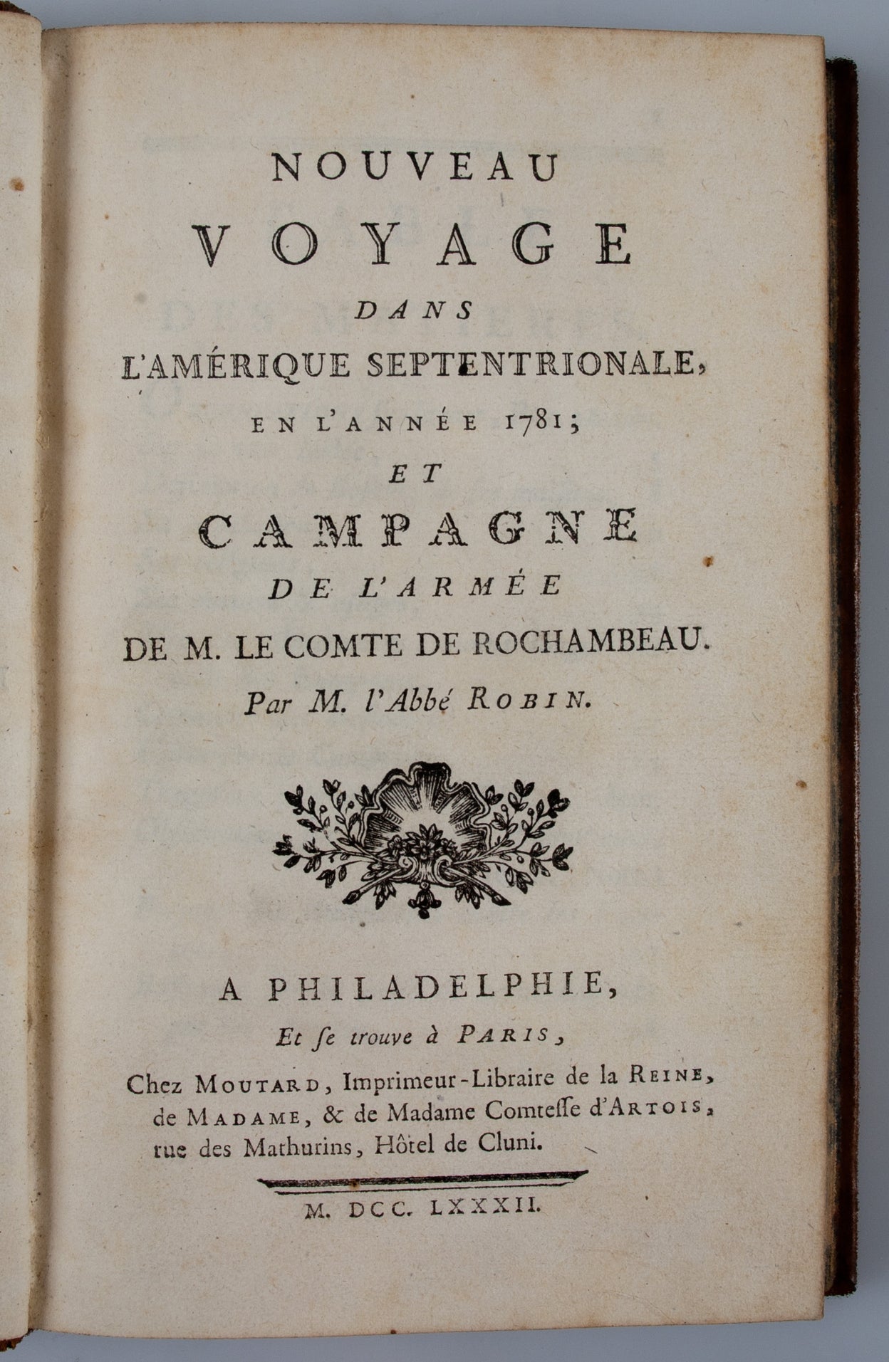 Nouveau Voyage dans L'amerique Septentrionale, en l'anne 1781;