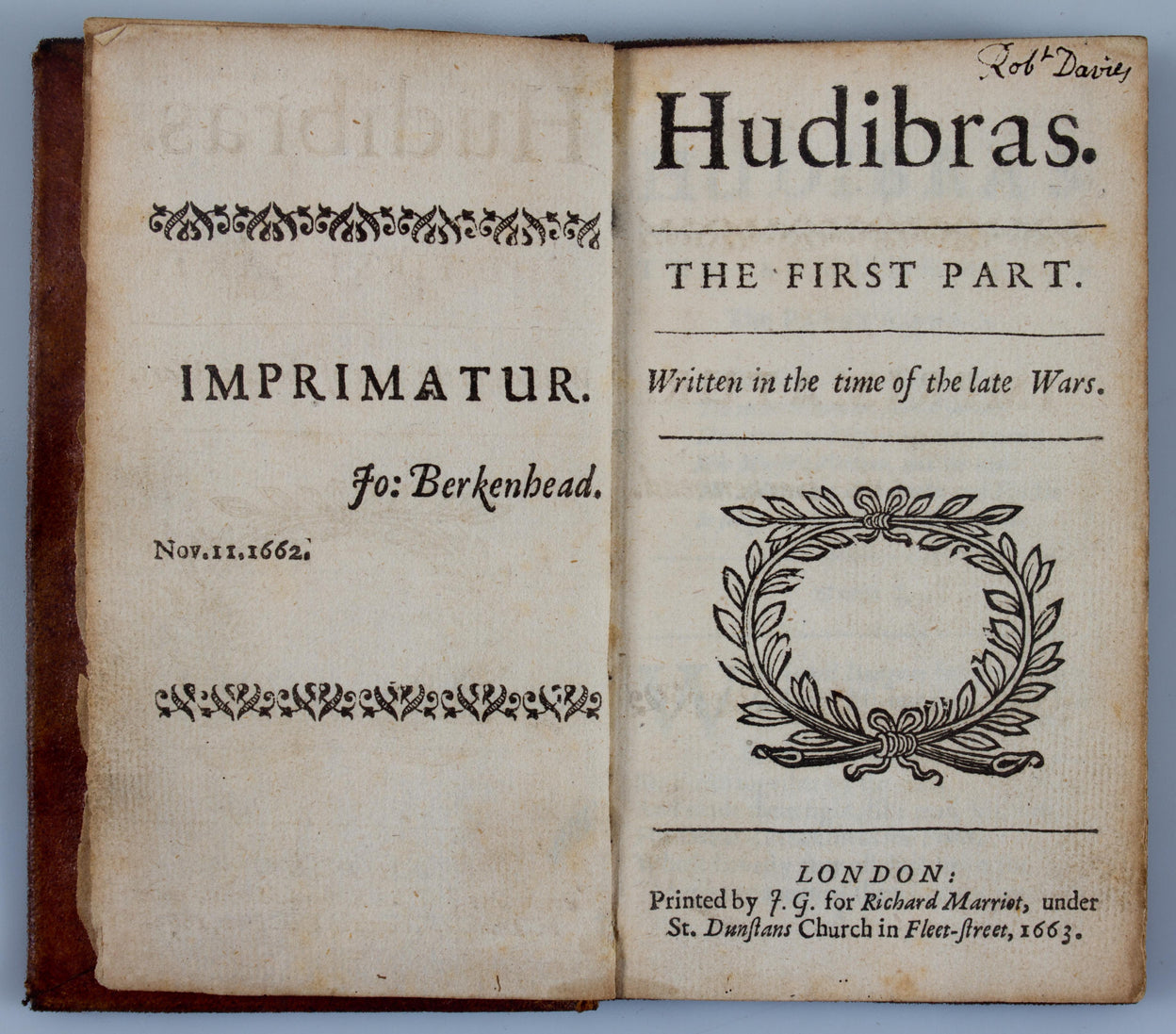 Hudibras. The First Part.