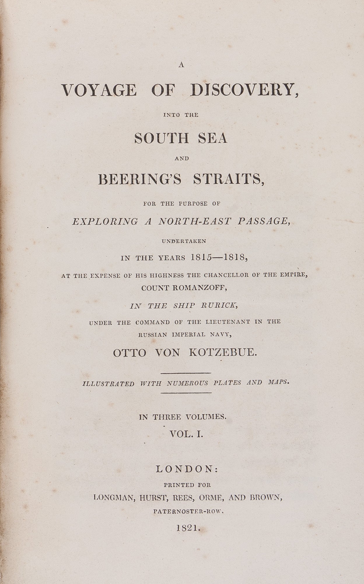 A Voyage of Discovery into the South Seas and Beering's Straits,