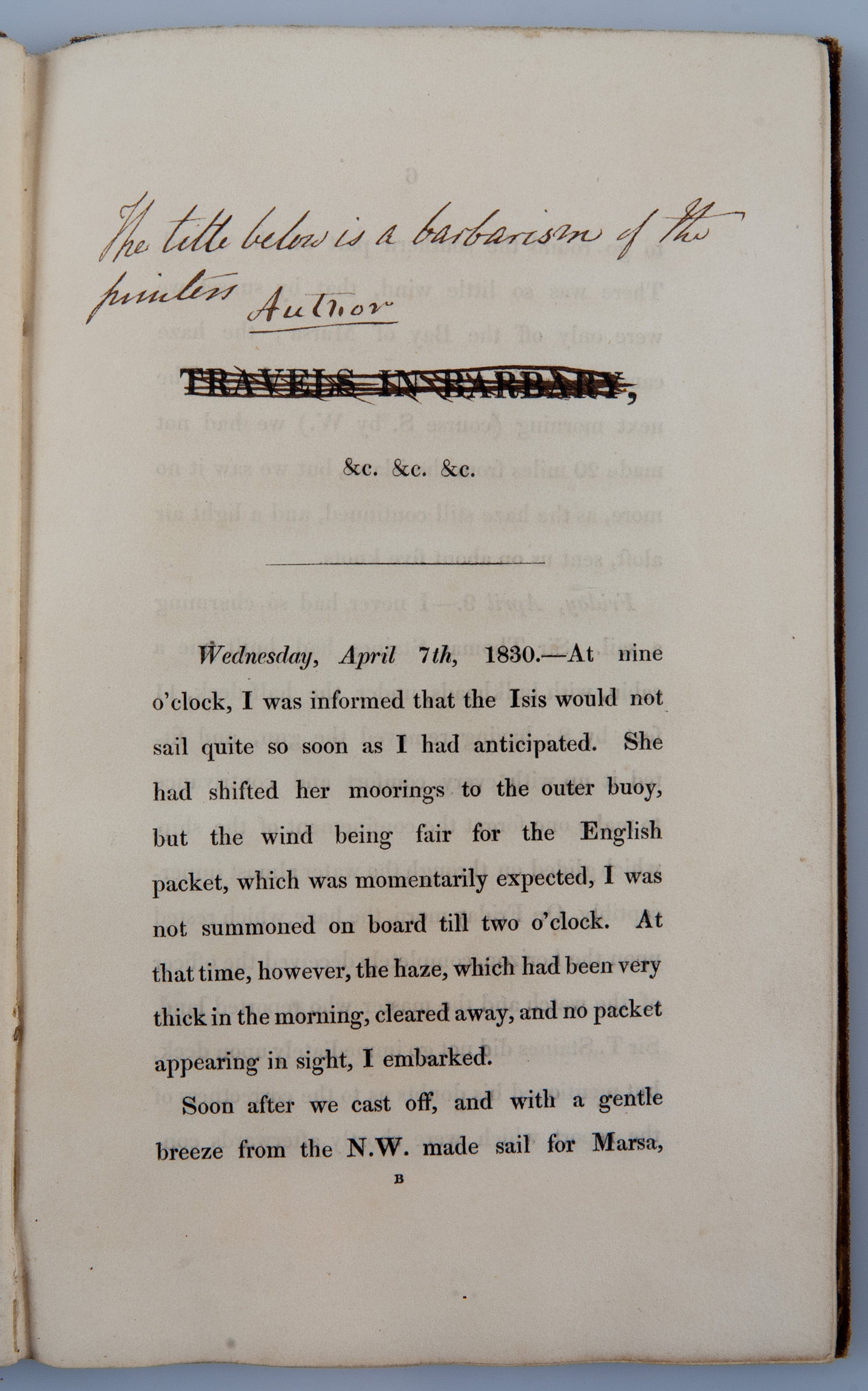 Extracts from the Journal of Lord R. Grosvenor.