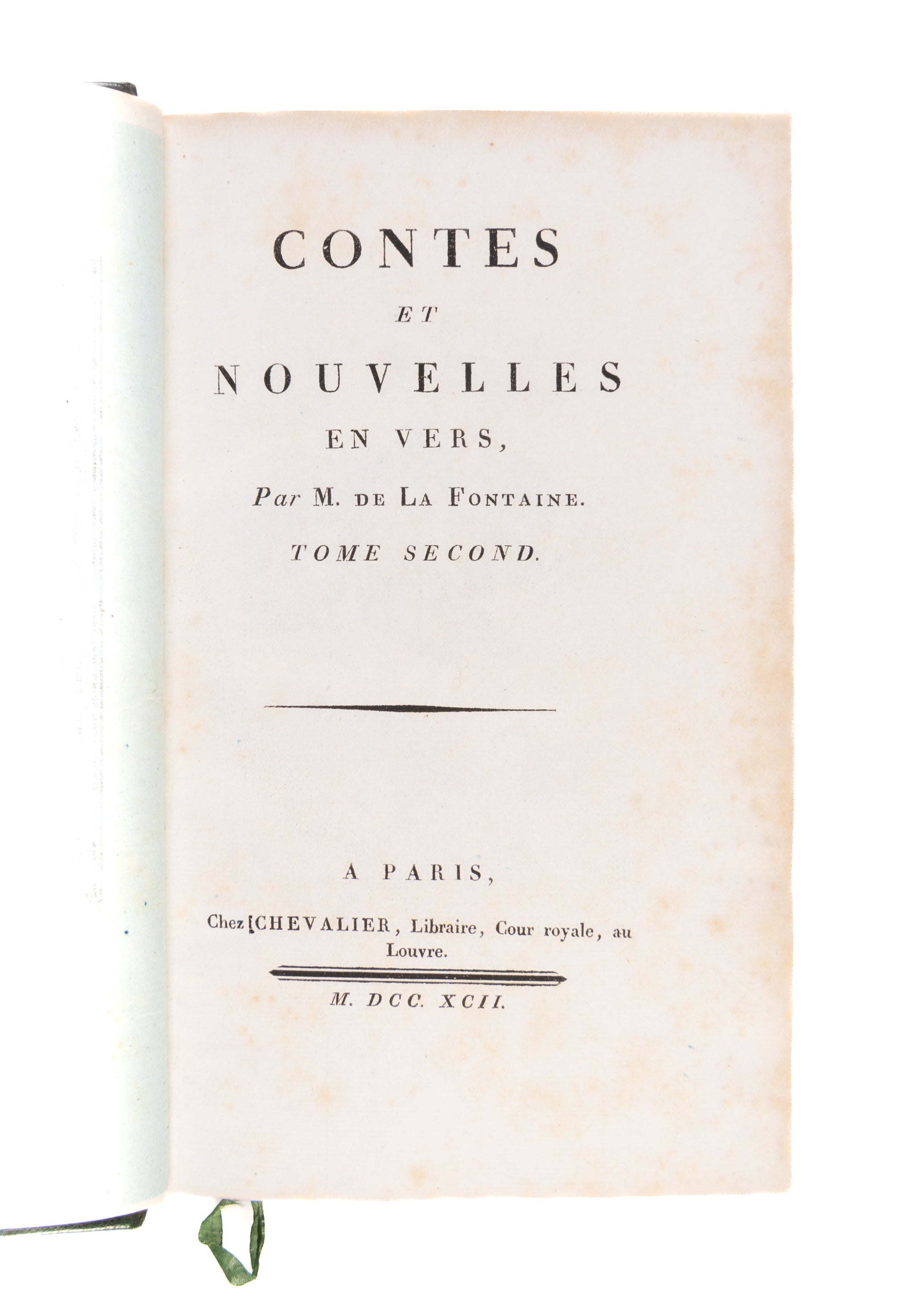 Contes et nouvelles en vers. Paris, chez Chevalier,