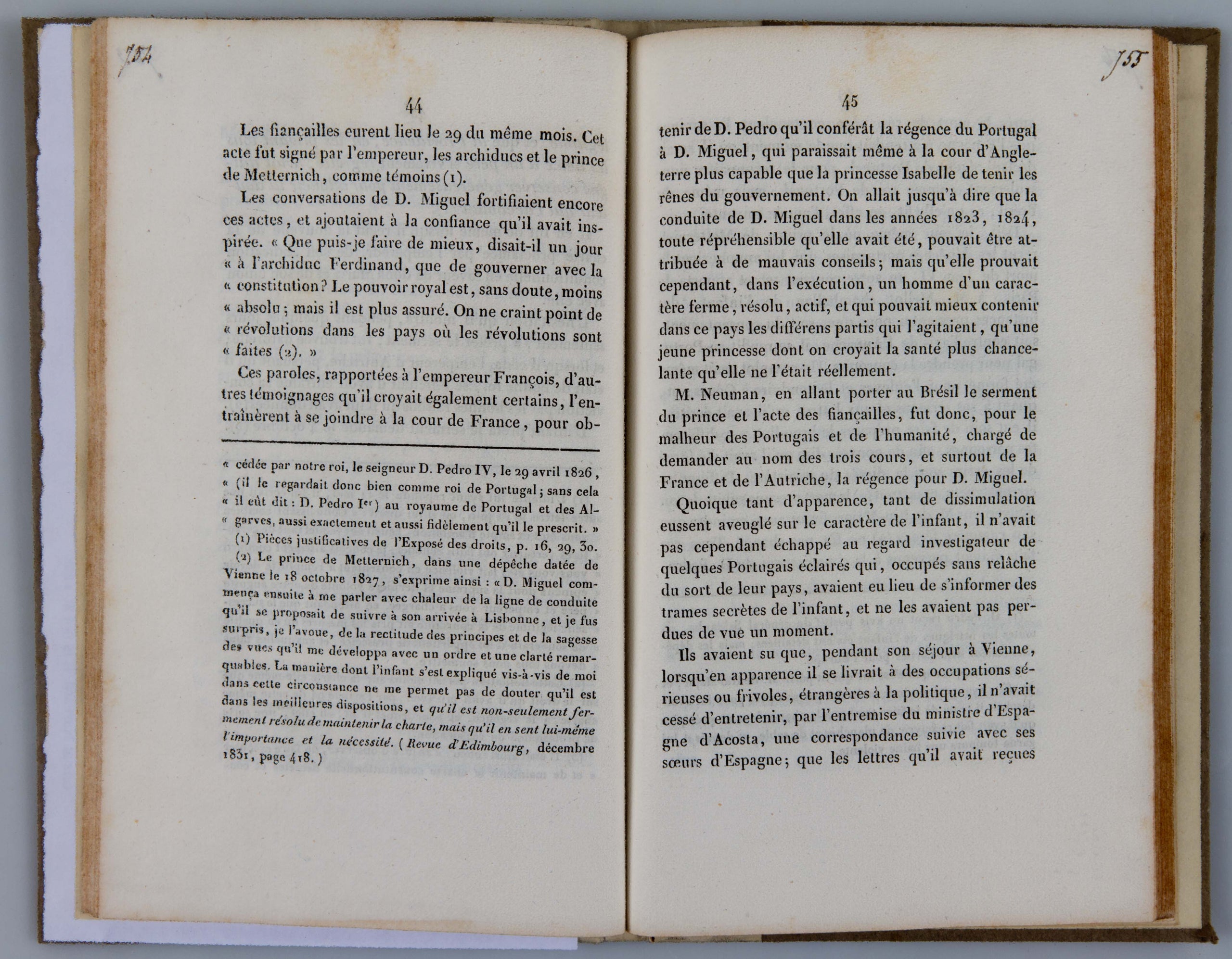 Voeu de la justice et de l'humanité en faveur de l'expédition de D. Pedro.