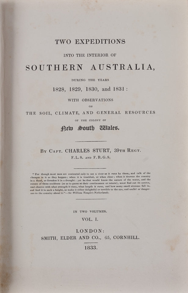 Two Expeditions into the Interior of Southern Australia,