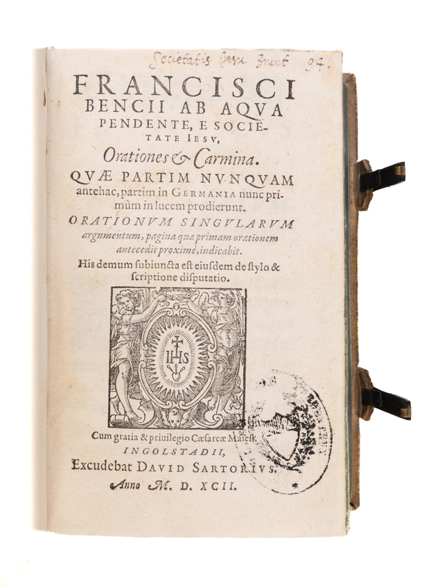 Orationes & carmina. Quae partim nunquam antehac, partim in Germania nunc primum in lucem prodierunt. 2 parts