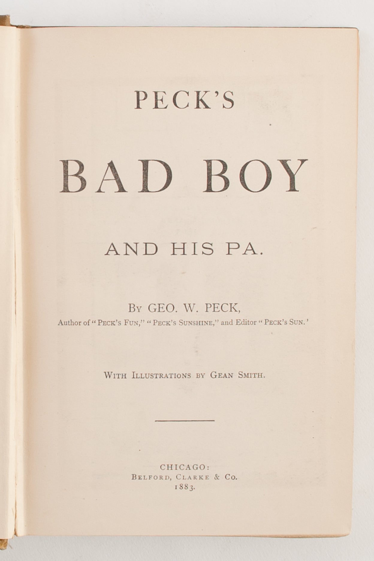 Peck's Bad Boy and his Pa.