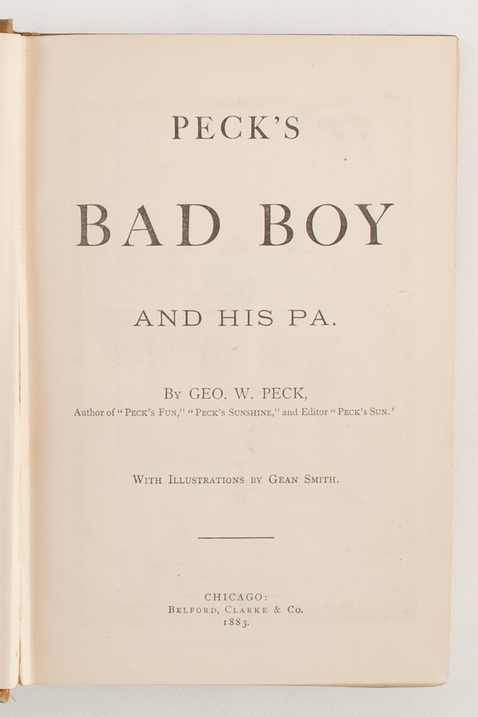 Peck's Bad Boy and his Pa.