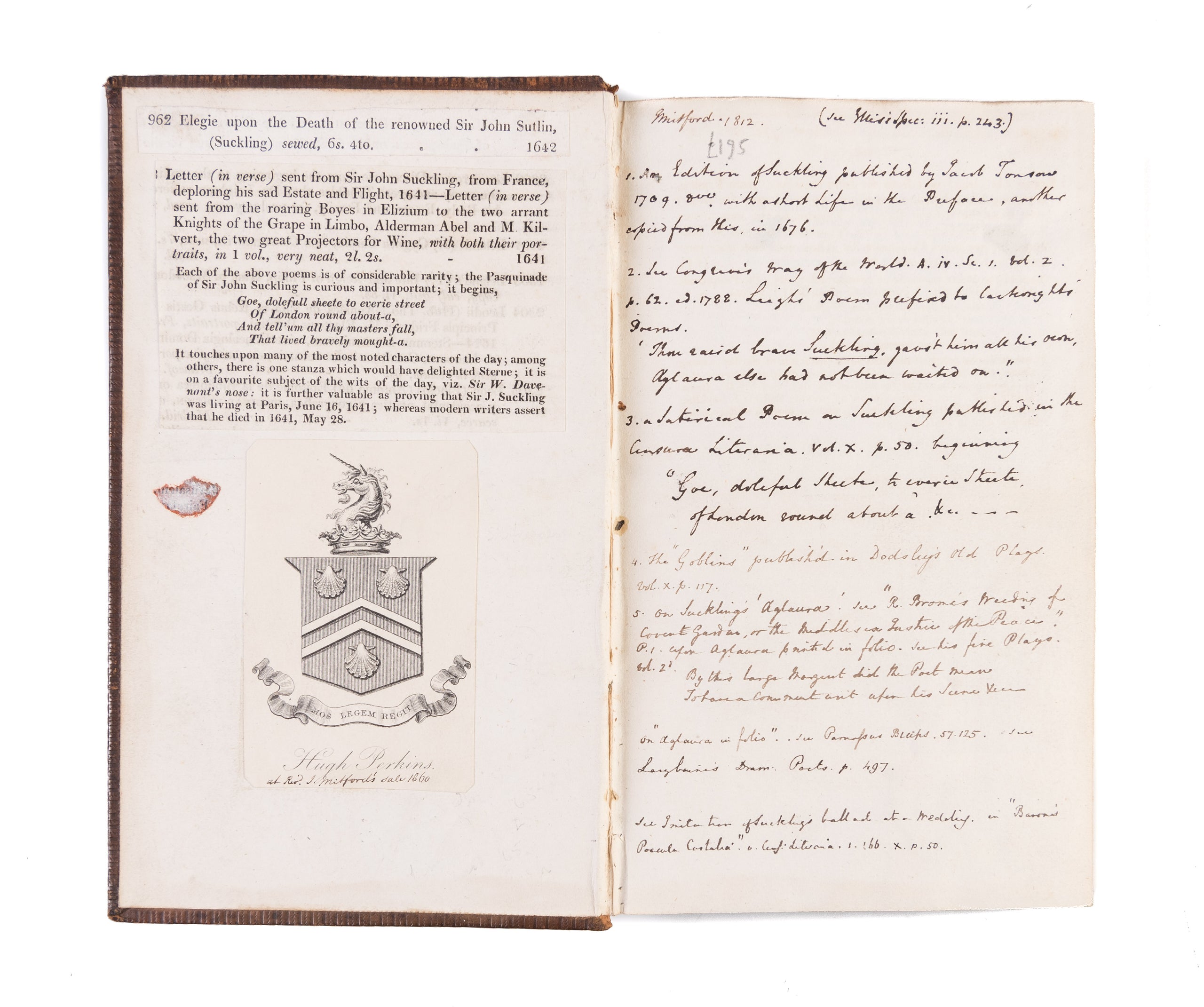 Fragmenta Aurea. A Collection of all the Incomarable Peeces, written by Sir John Suckling.